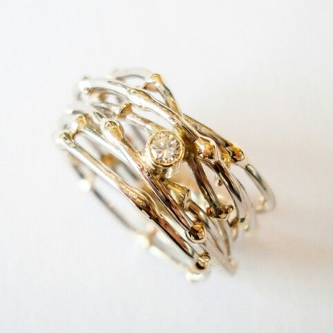 Anello vintage multi-strato fine lucido