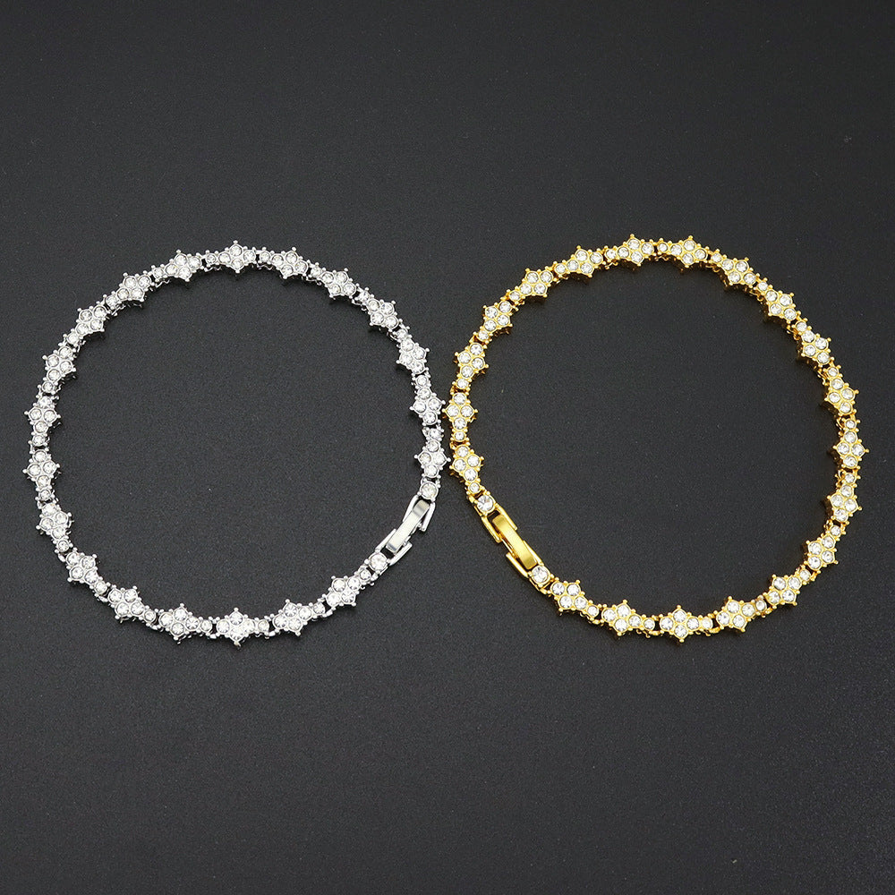 Bracciale Tennis Classico a Cluster | Oro