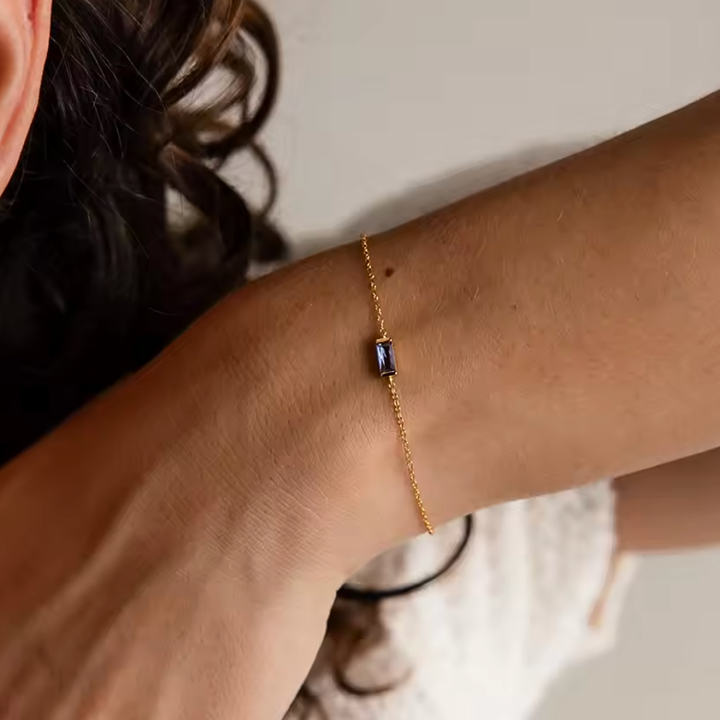 Bracciale con Pietra del Mese di Nascita Heartline
