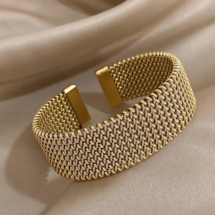 Bracciale Intrecciato Regolabile Placcato Oro