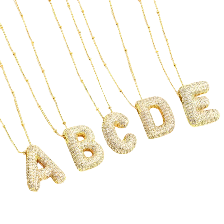 Collana con iniziale in lettere a bolle | Oro