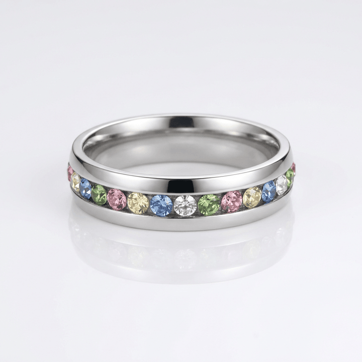 ANELLO ETERNITY IN CRISTALLO COLORATO