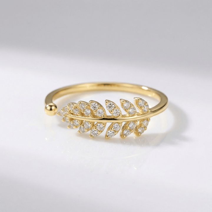 ANELLO IN ZIRCONIA A PENA D'ARGENTO - (REGOLABILE)