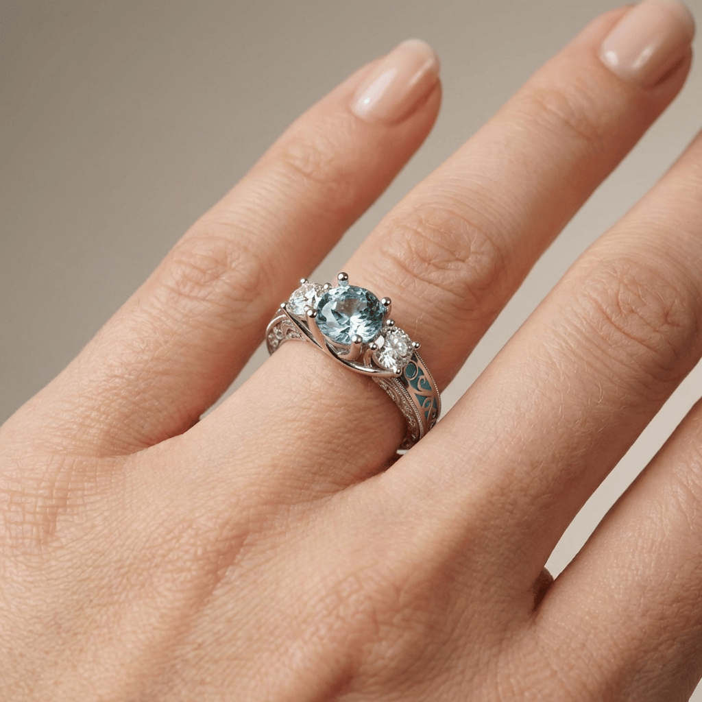 ANELLO OVALE HALO IN GEMMA ARGENTO