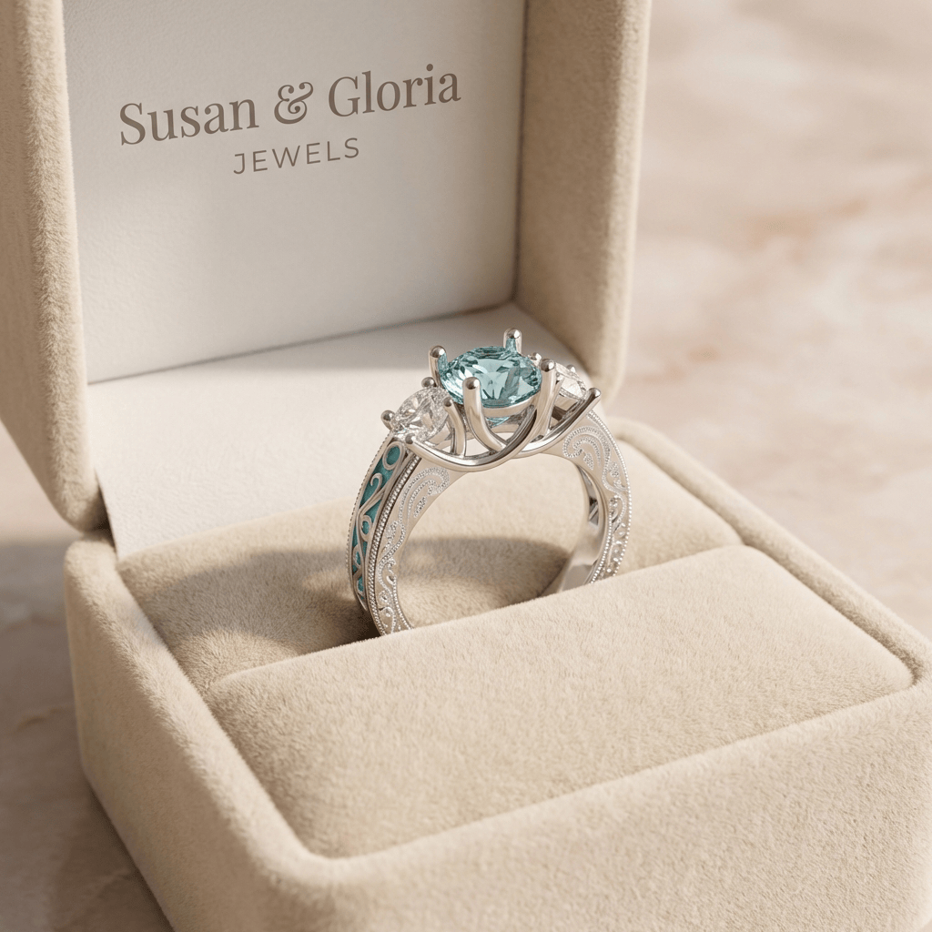 ANELLO OVALE HALO IN GEMMA ARGENTO
