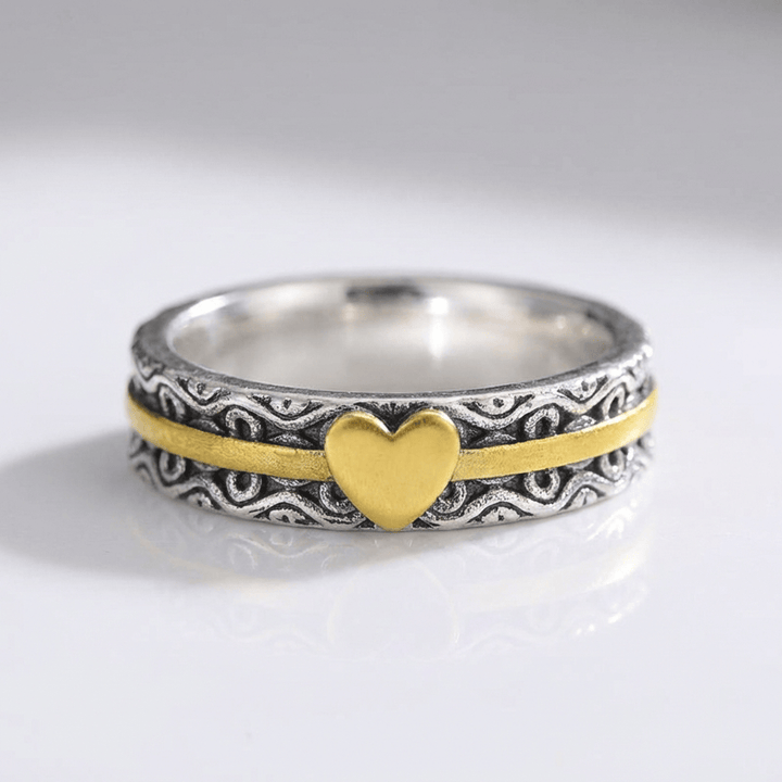 ANELLO color oro FATTO A MANO A FORMA DI CUORE