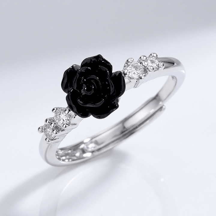 ANELLO Zirconia ROSA ARGENTO - (REGOLABILE)