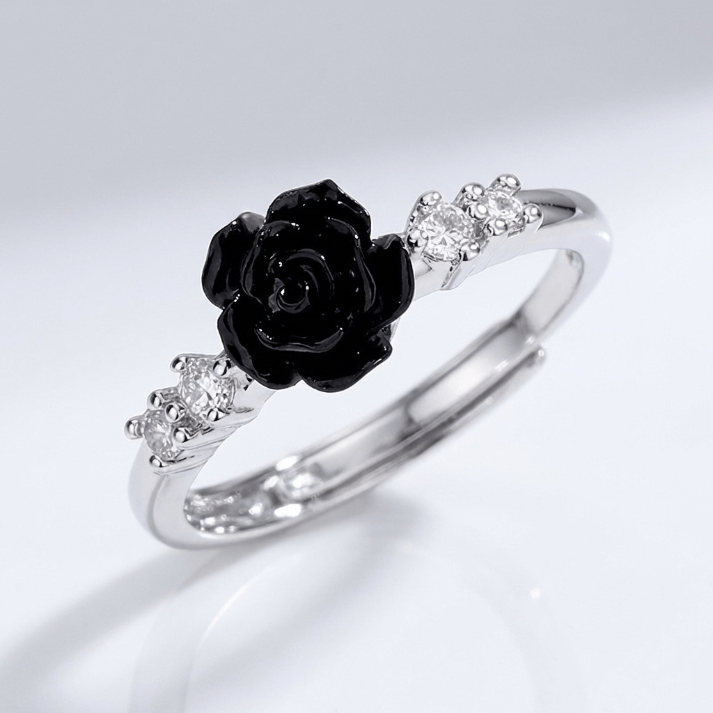 ANELLO Zirconia ROSA ARGENTO - (REGOLABILE)