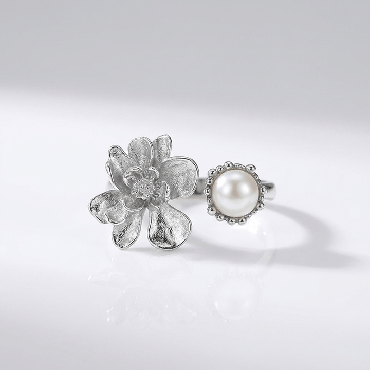 ANELLO CON PERLE D'ARGENTO