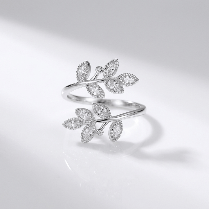ANELLO AVVOLGENTE IN FOGLIA D'ORO - (REGOLABILE)