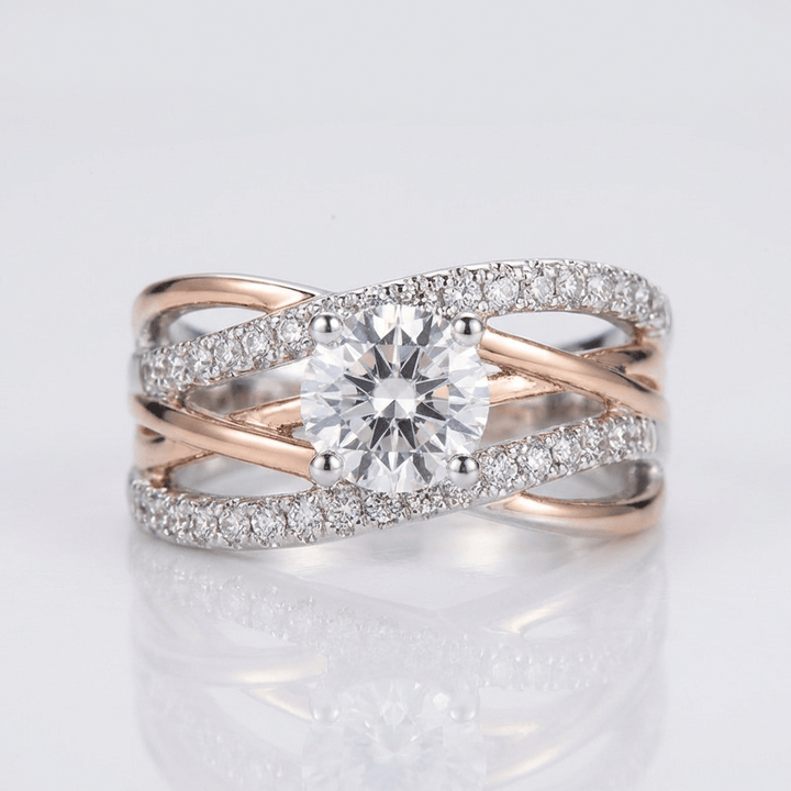 ANELLO INCROCIATO IN Zirconia ROSE GOLD