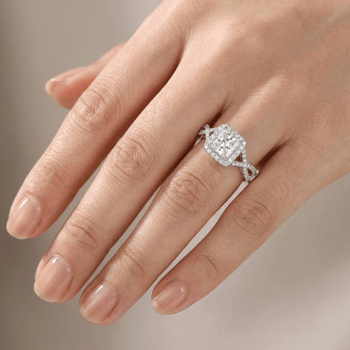 ANELLO TRILOGY CON Zirconia CUSCINO ARGENTO