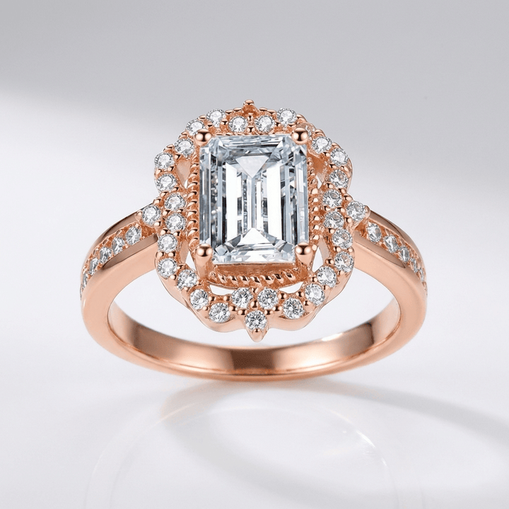 ANELLO HALO A Zirconia RETTANGOLARE