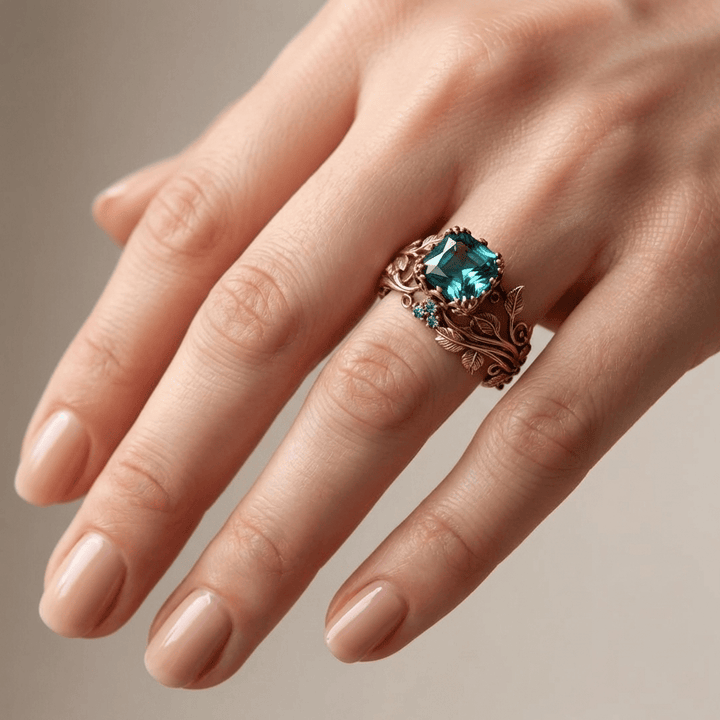 ANELLO FORESTA INCANTATA ORO ROSA