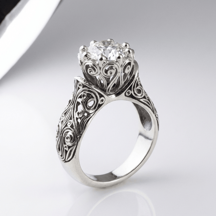 ANELLO EREDO DI ZIRCONIA ARGENTATA