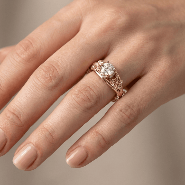 ANELLO GRACE FIORITO IN ZIRCONIA D'ORO