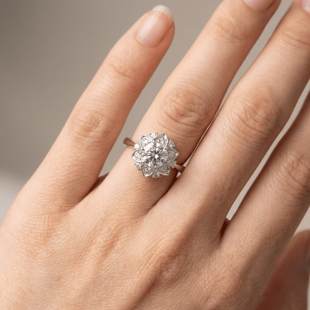 ANELLO LEGGERO LOTUS IN ZIRCONIA ARGENTATA