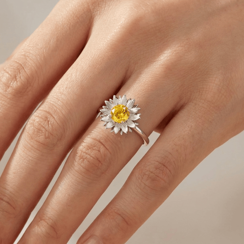 ANELLO DI GIRASOLE - (REGOLABILE)