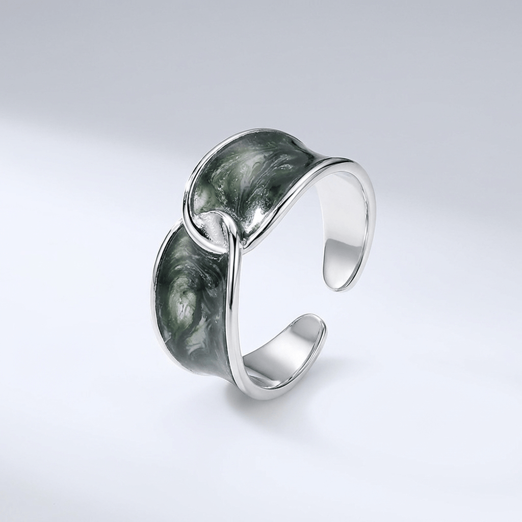 ANELLO DOPPIO IN GIADA - (REGOLABILE)
