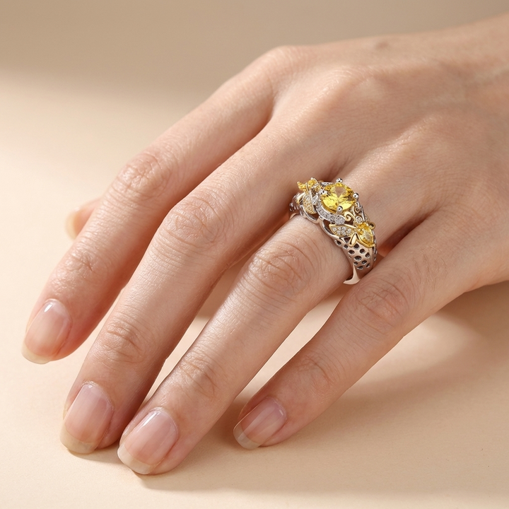 ANELLO CORONA FIORE D'ORO