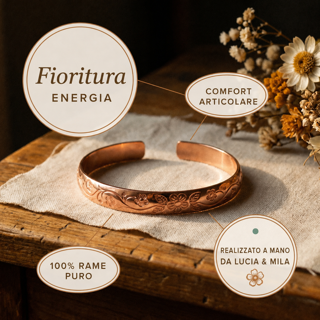 Bracciale in Rame di Lucia & Mila - Fioritura