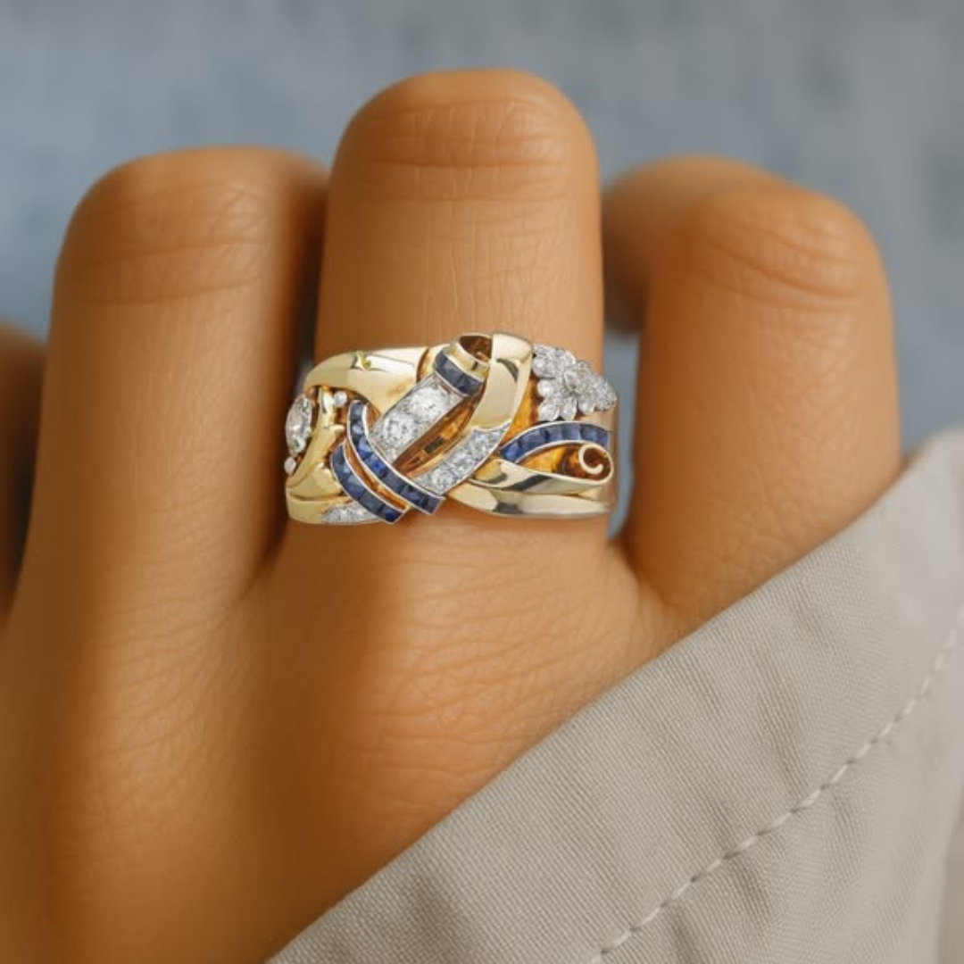 Anello in Zirconia Vintage Oro