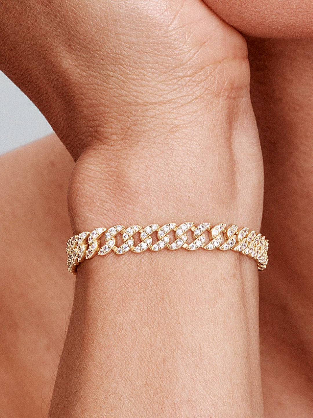 Bracciale Cubano Pave | Oro
