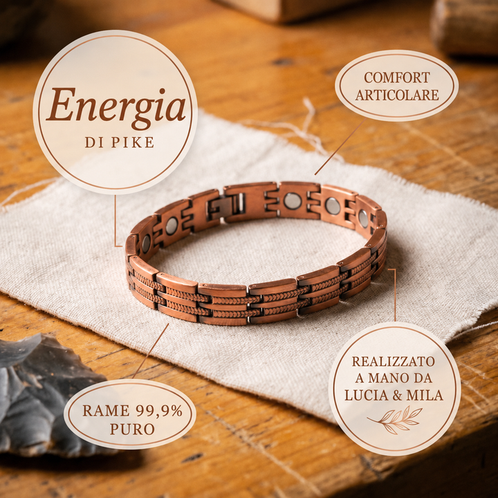 Bracciale in Rame per Uomo di Lucia & Mila - Pike