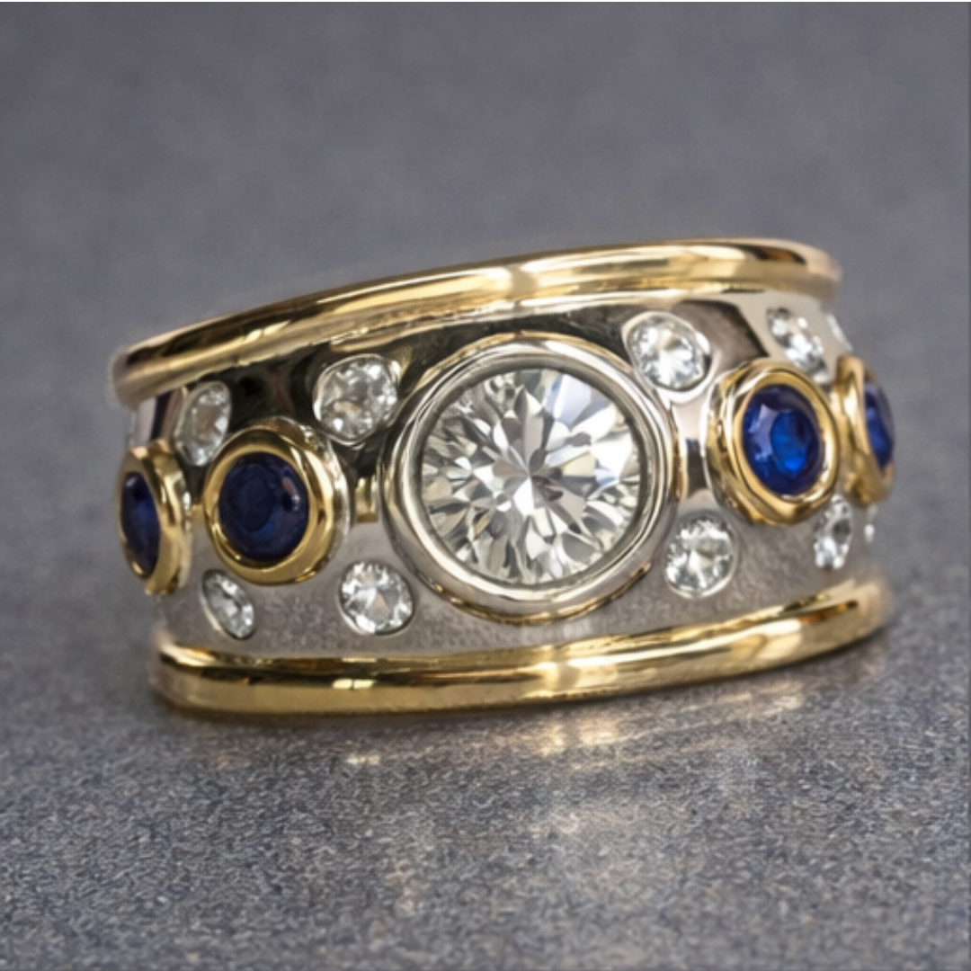 Anello Vintage Oro con Pietra Ovale