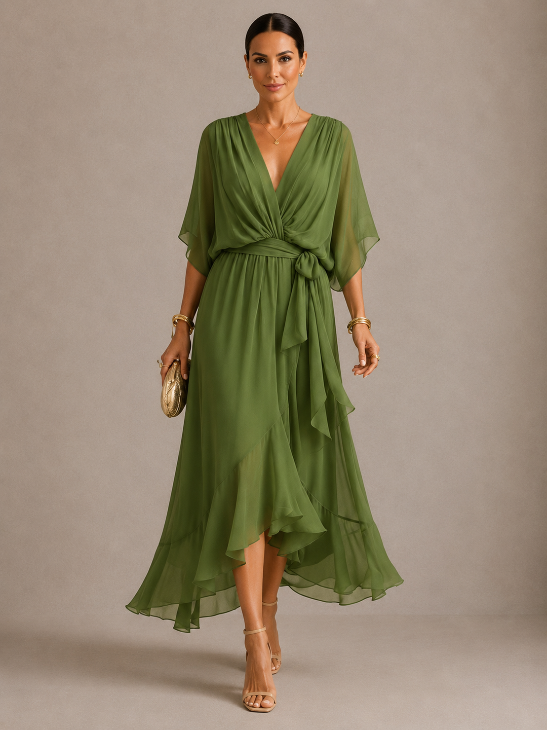 Sarah | Abito Chiffon Scollo V