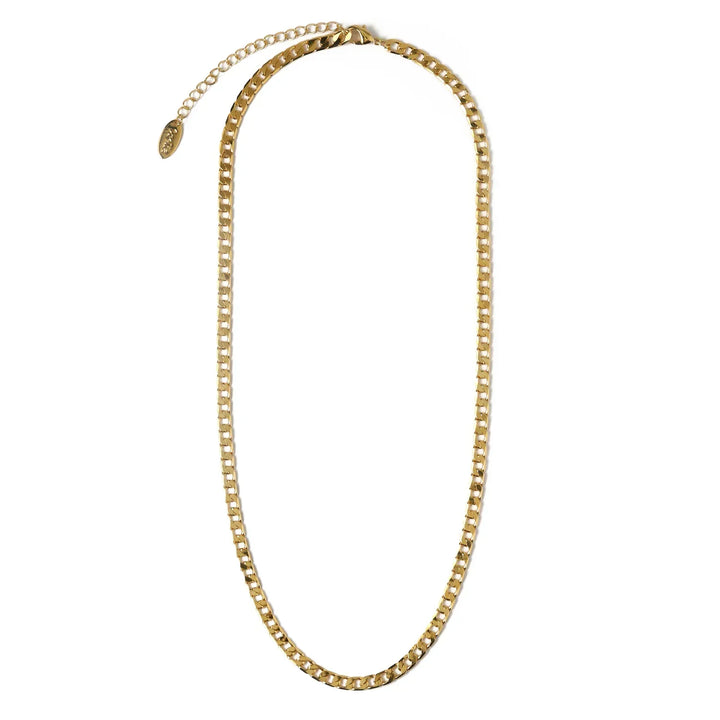 Collana a Catena Piatta Link Curb | Oro