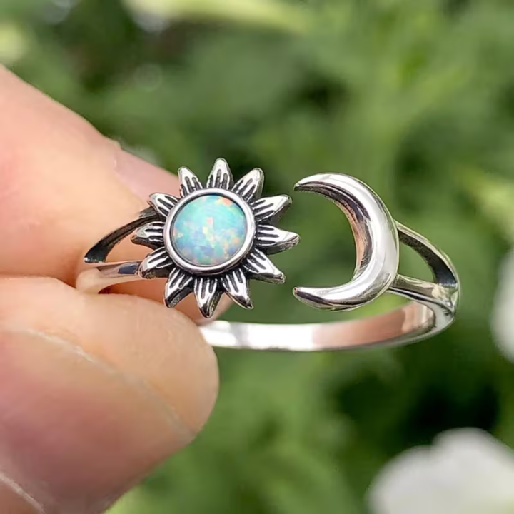 Anello Vintage Sole & Luna Opale