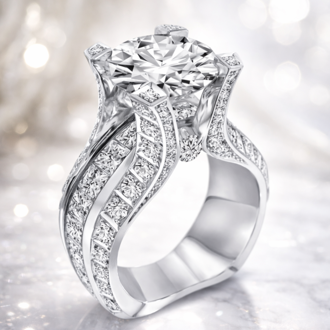 Anello Vintage in Zirconia