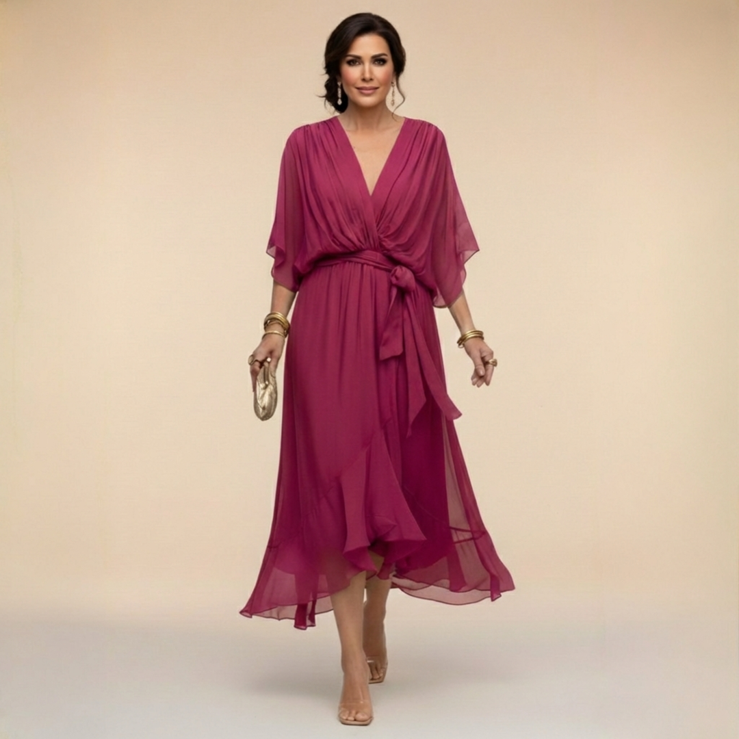 Sarah | Abito Chiffon Scollo V