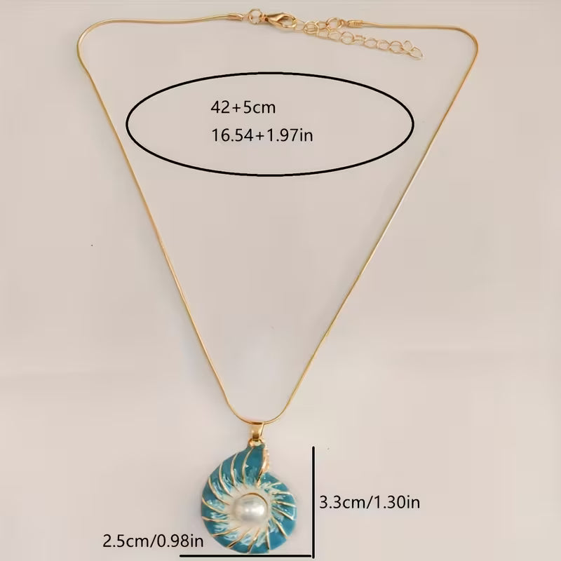 Collana con pendente in perla di conchiglia