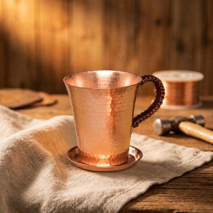 Tazza e Piattino in Rame Puro di Lucia & Mila
