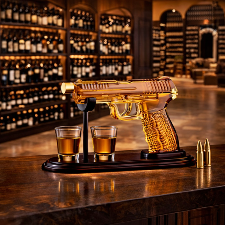 Bottiglia di Whisky – Edizione Set Arma con Bicchieri