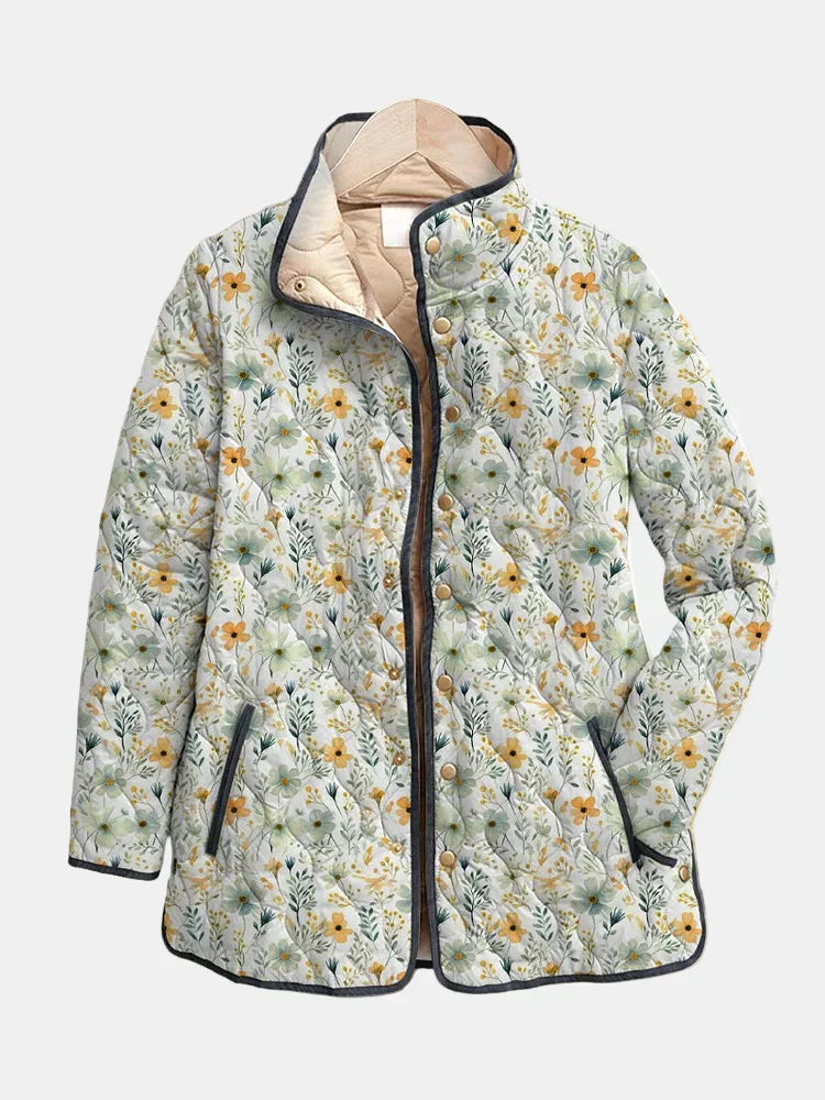 Nola | Giacca Trapuntata Stampata con Fiori