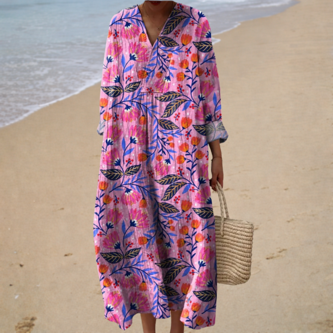Isabelle | Abito Lungo Floreale Bohemien