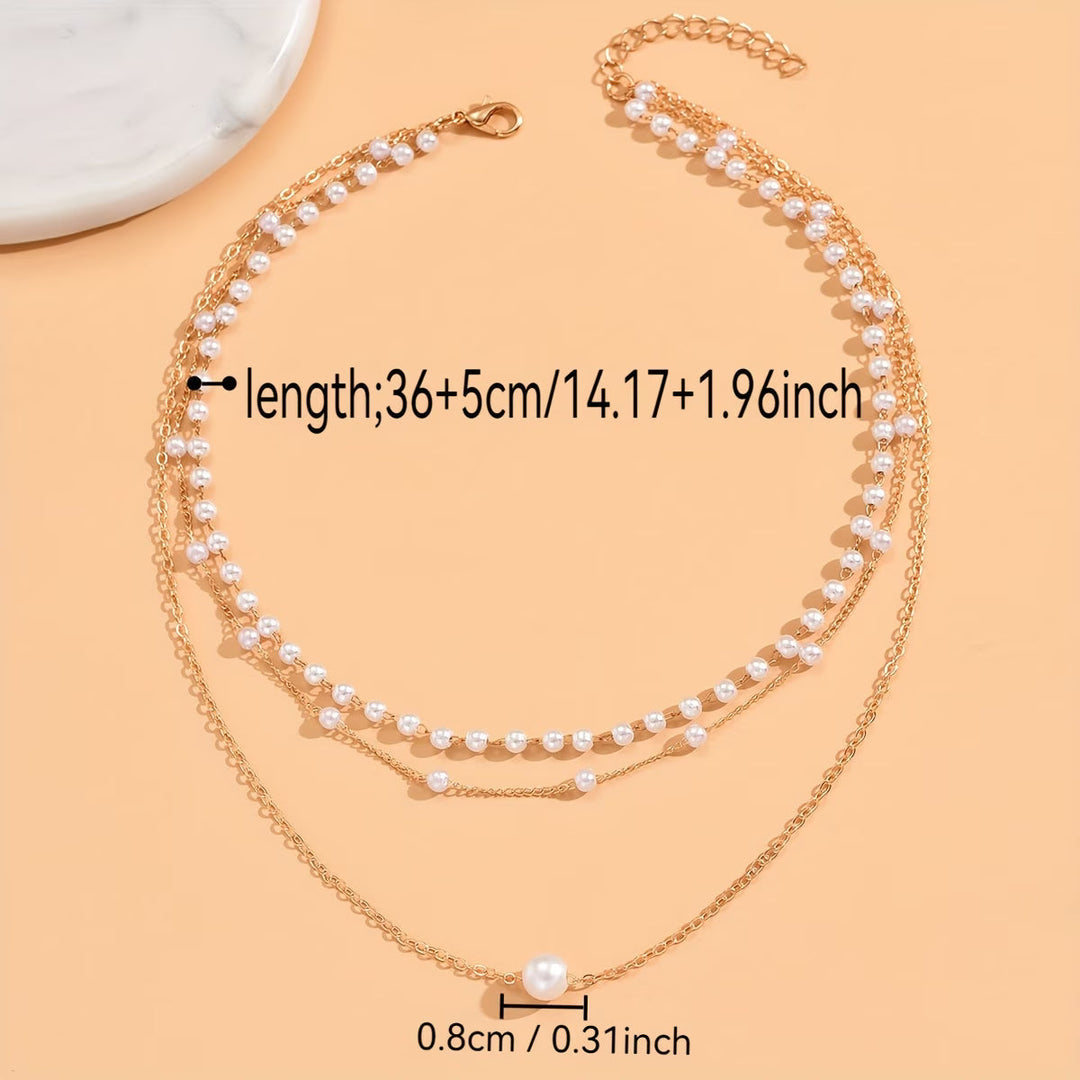 Set di Collane a Strati con Perle Trinity