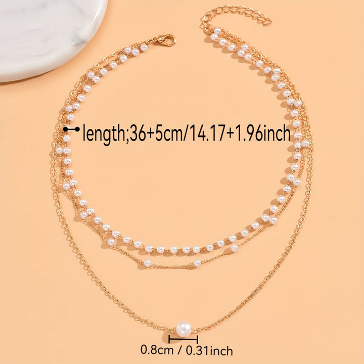 Set di Collane a Strati con Perle Trinity