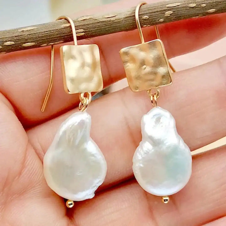 Orecchini Retro in Perle di Acqua Dolce