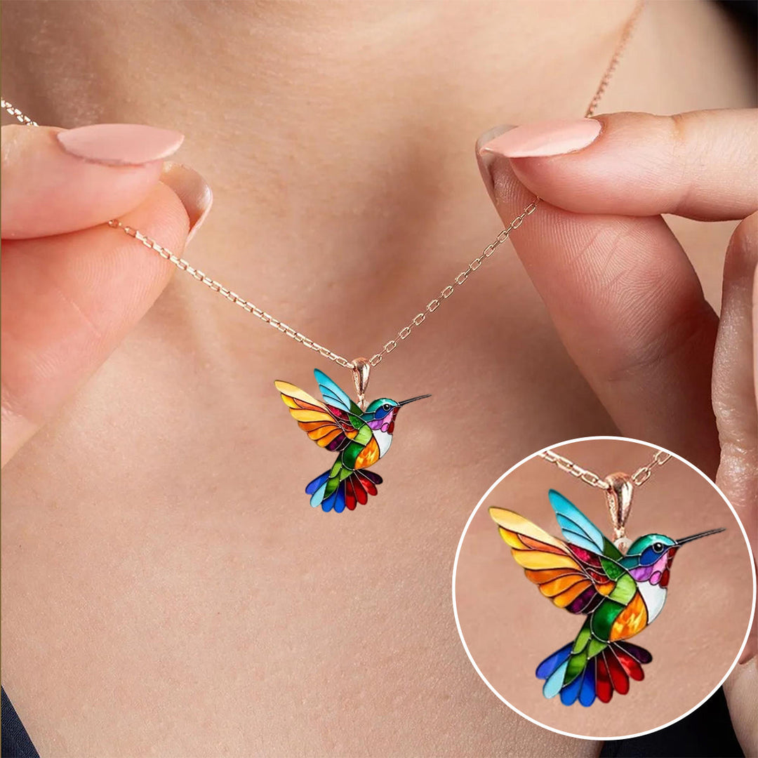 Bellissima collana a forma di colibrì con orecchini in omaggio – Offerta a tempo limitato