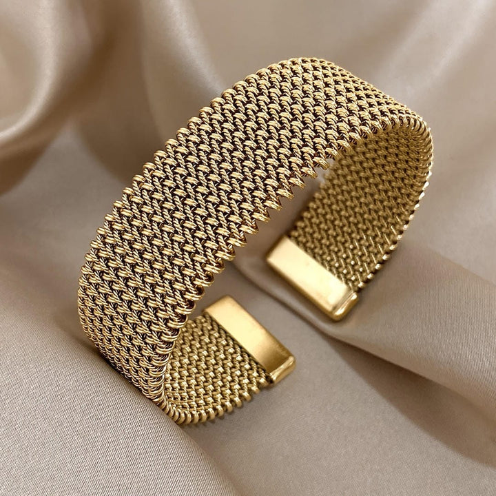 Bracciale Intrecciato Regolabile Placcato Oro