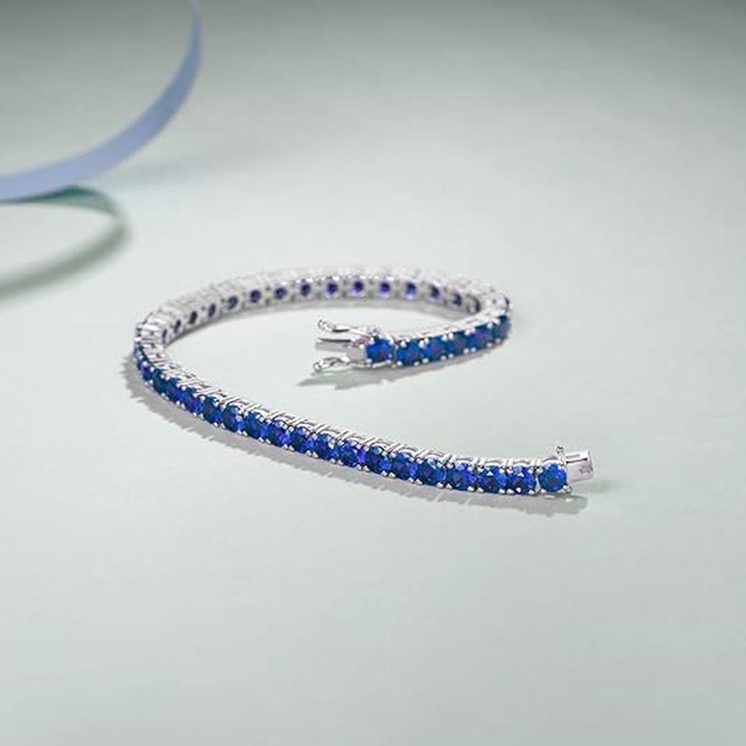 Bracciale Tennis in Pietra Blu