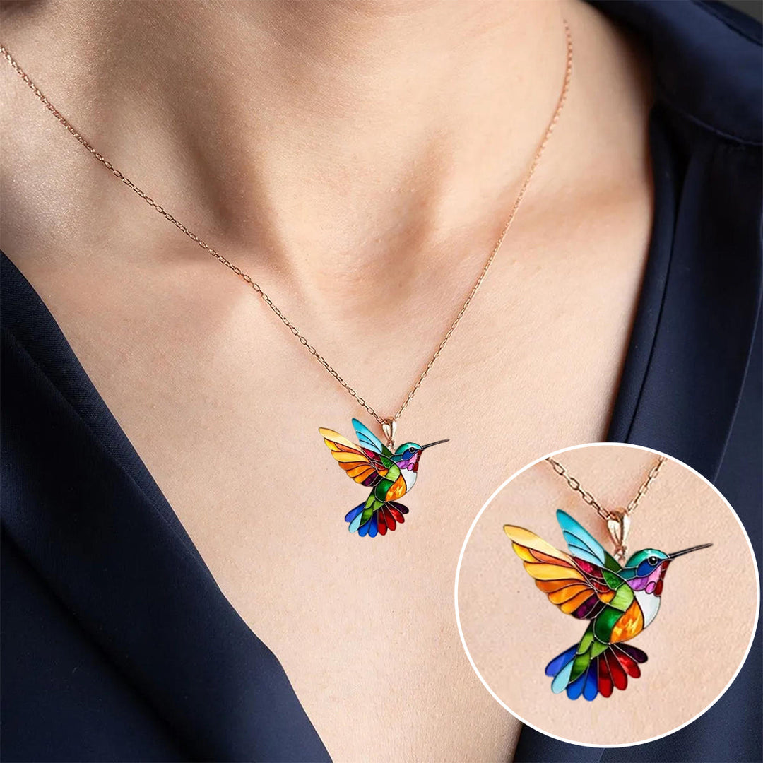 Bellissima collana a forma di colibrì con orecchini in omaggio – Offerta a tempo limitato