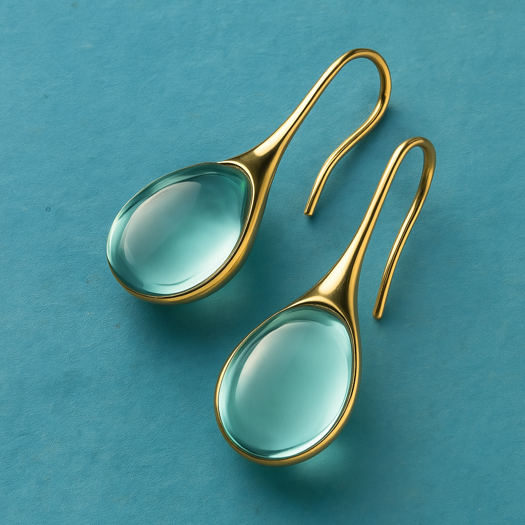 Orecchini a Goccia color oro e color argento