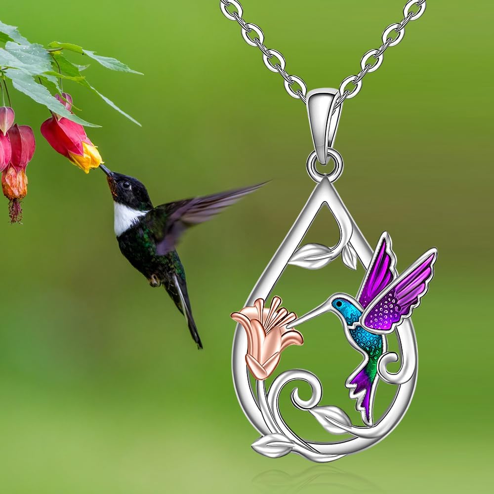 Bellissima Collana Colibrì per Donne con Orecchini Bonus