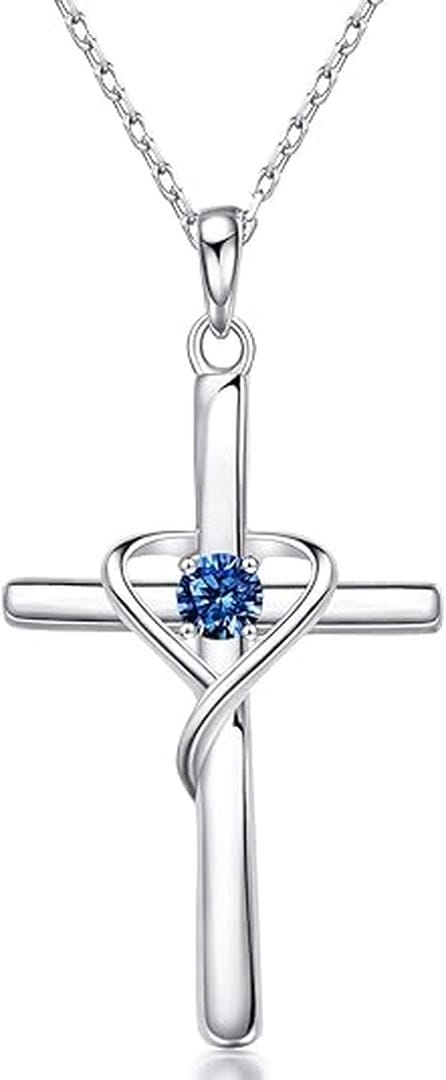 Collana a Croce in Pietra Blu