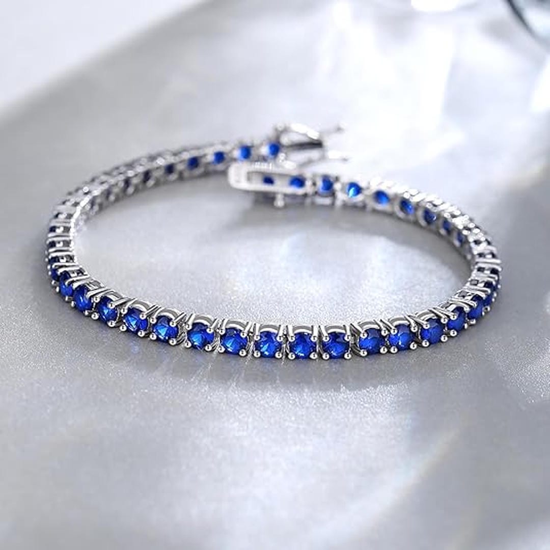 Bracciale Tennis in Pietra Blu